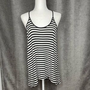Long Cami Stripped Black & white from Cable and Gauge